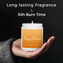 Handmade jar candle crafted by artisans