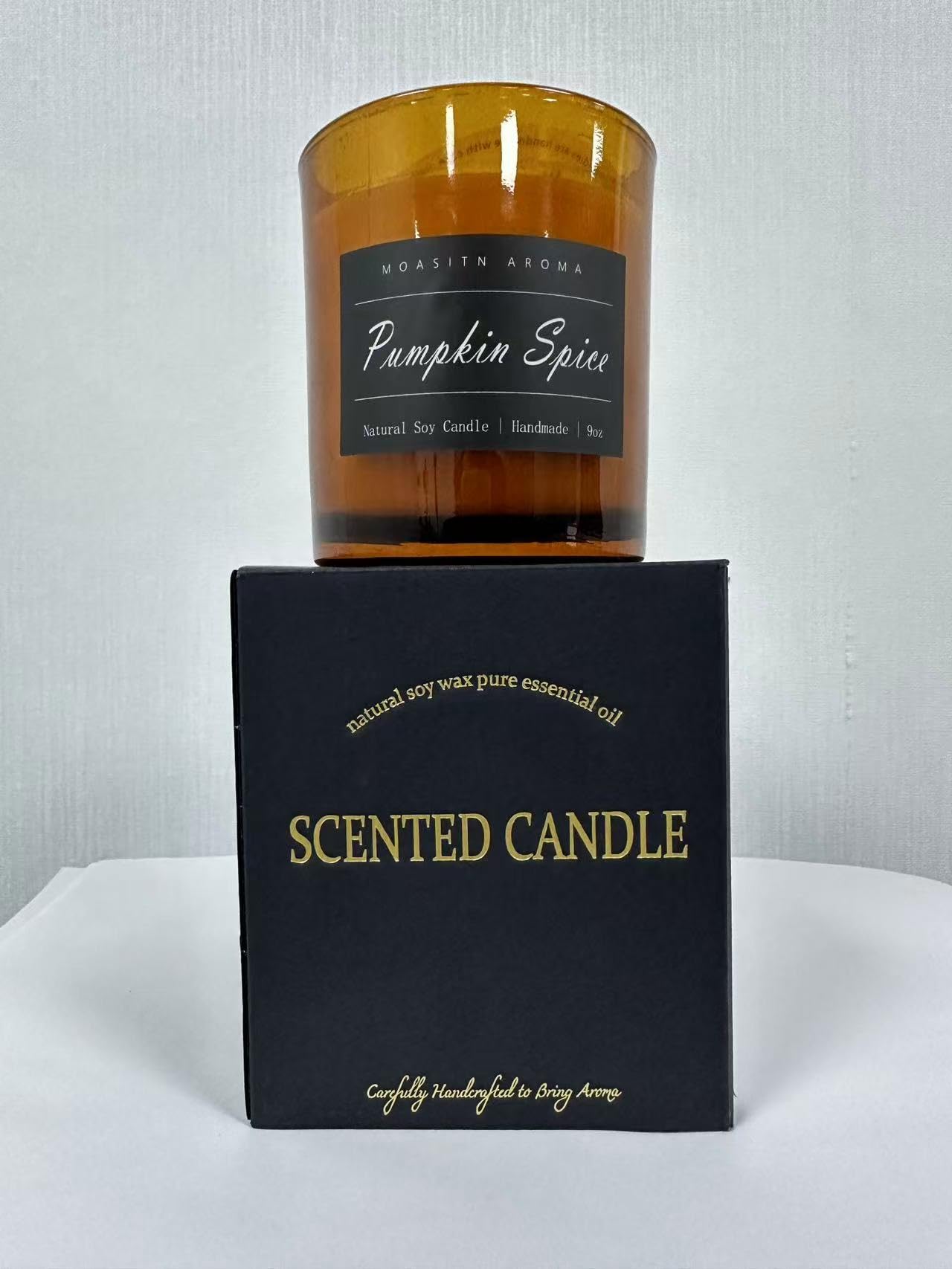 MOASITN Pumpkin Spice candle wax with drift detail