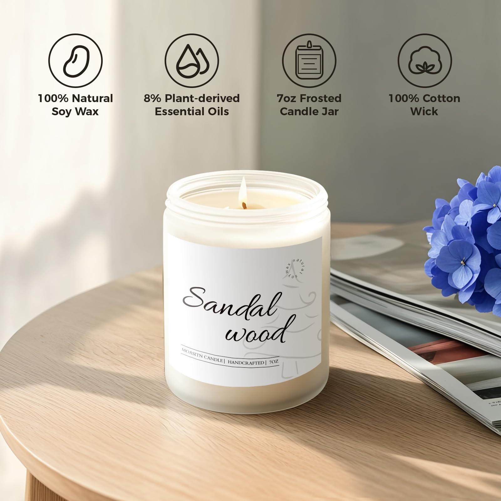 Artisan hand-pouring natural soy wax candle