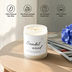 Artisan hand-pouring natural soy wax candle