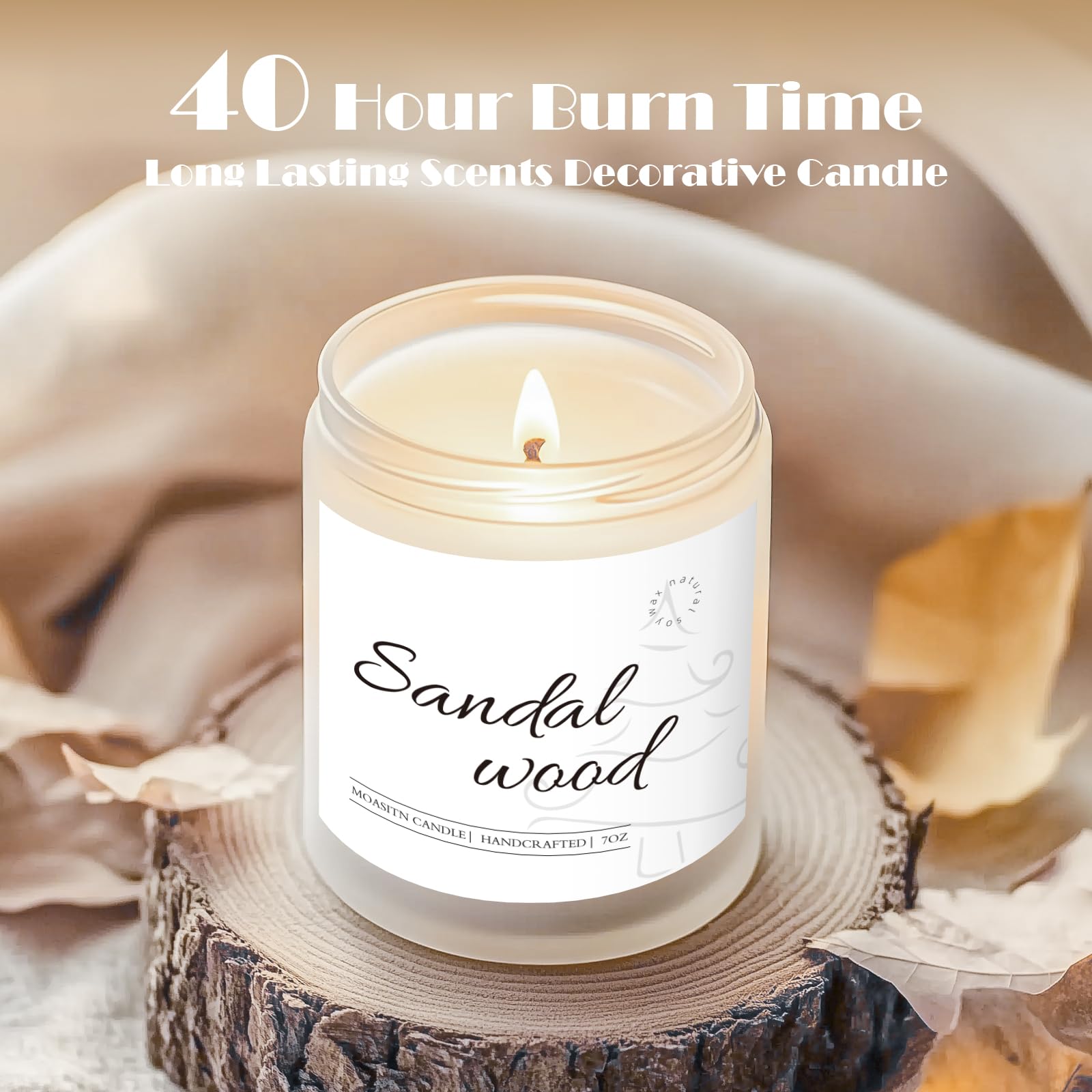 Natural cotton wick in MOASITN candle