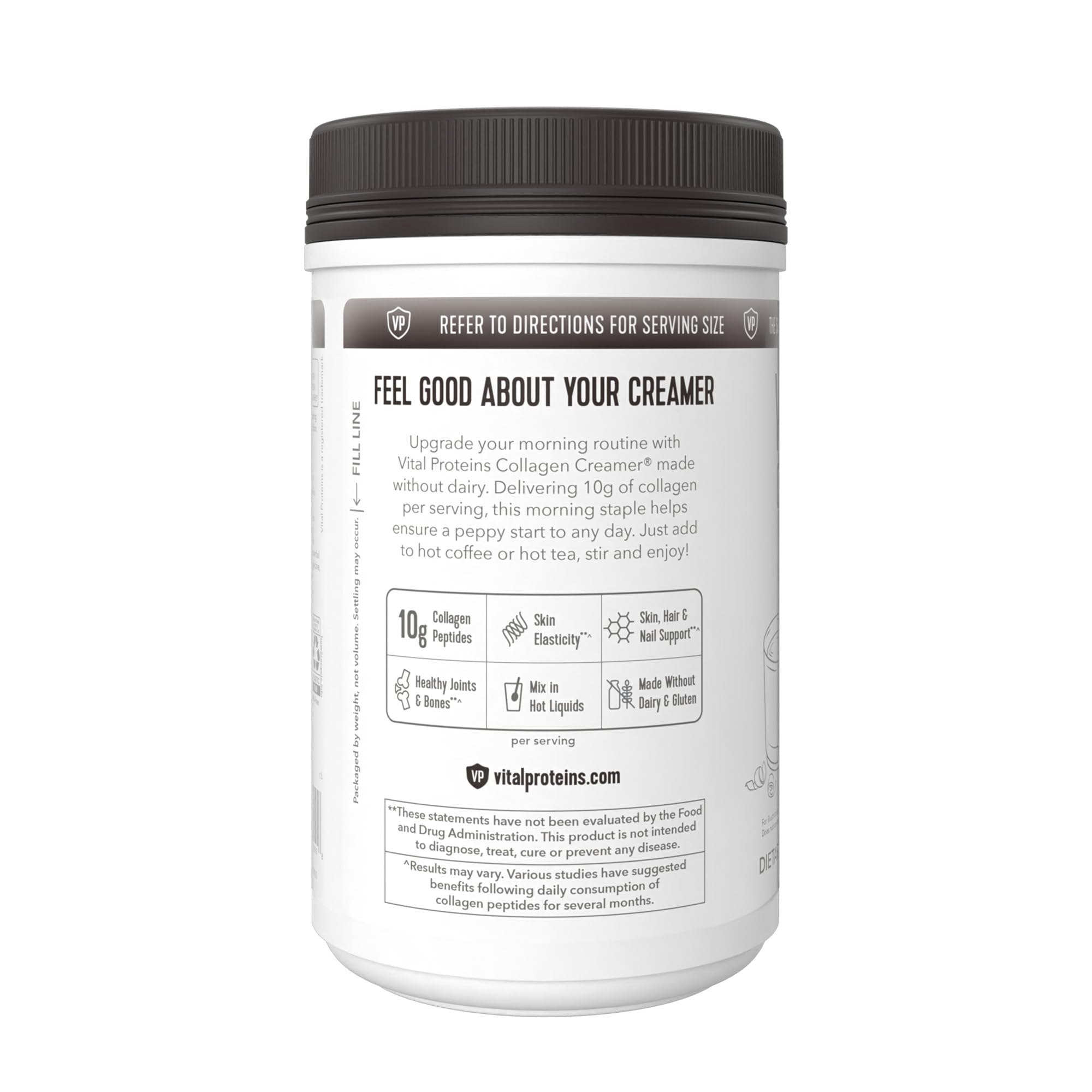 Mocha flavored collagen creamer being added to coffee