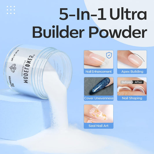 Modelones dip powder clear color packaging and tools for at-home manicure