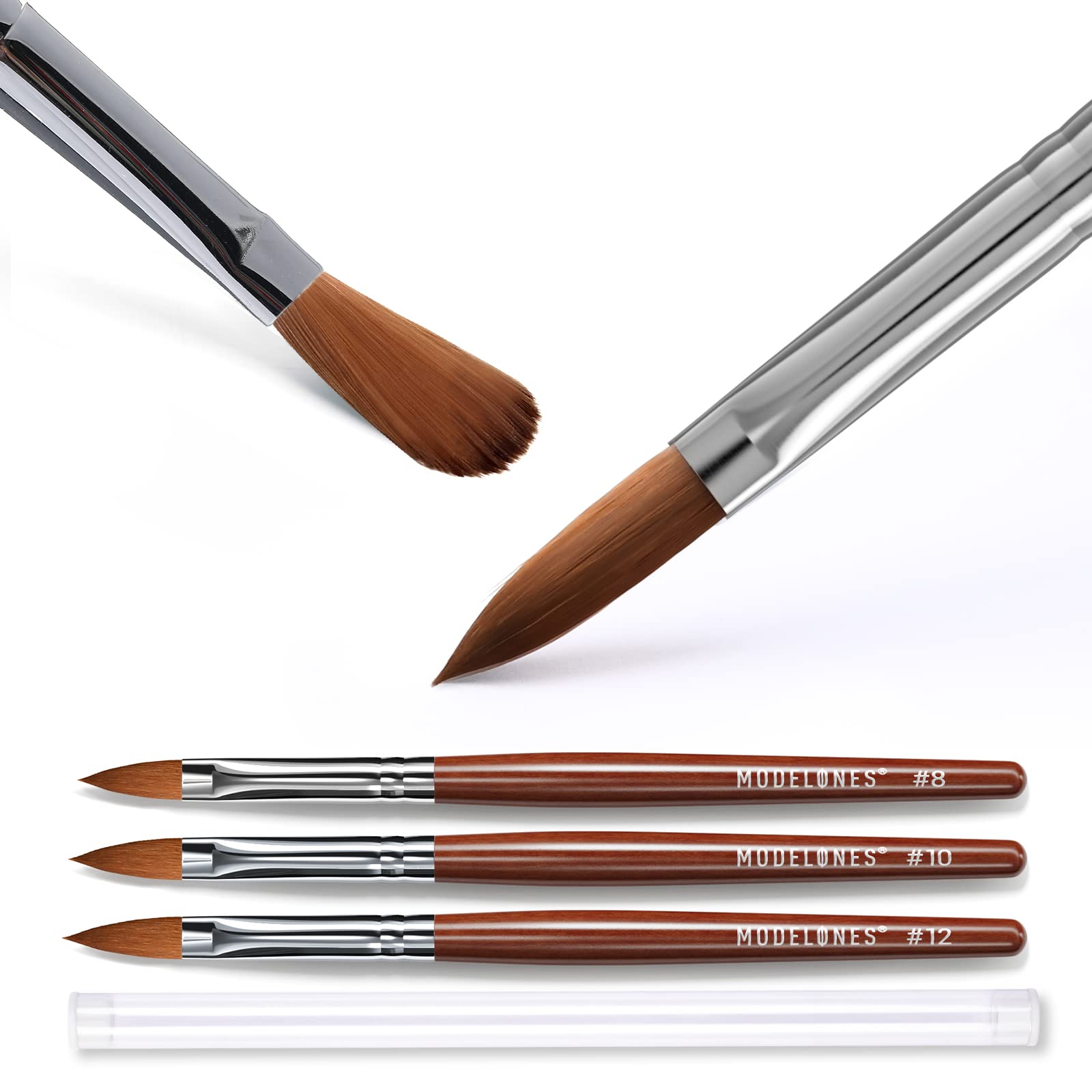 Modelones brush set shown with ergonomic grip for easy handling.