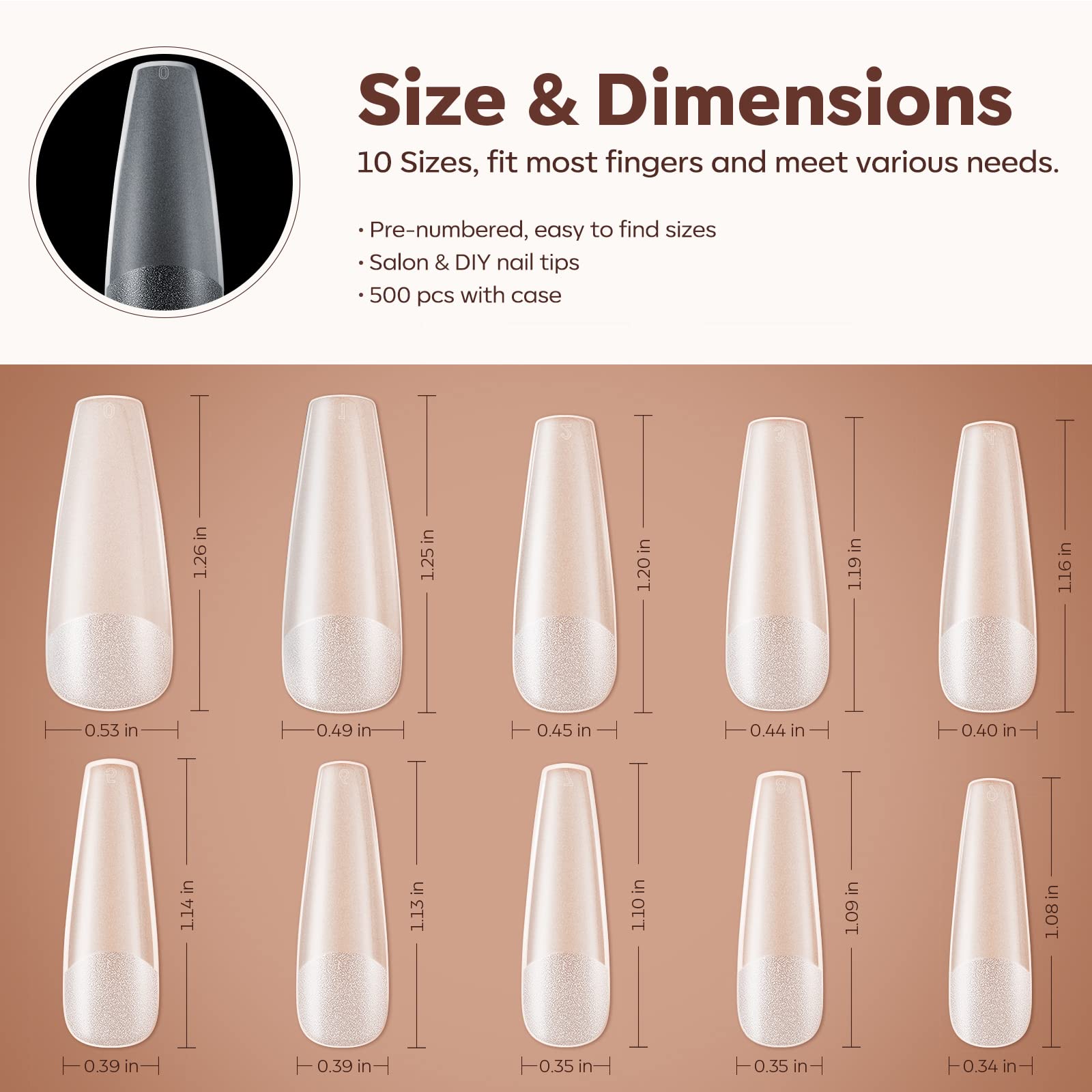 Modelones tips with thin back edge for comfortable wear