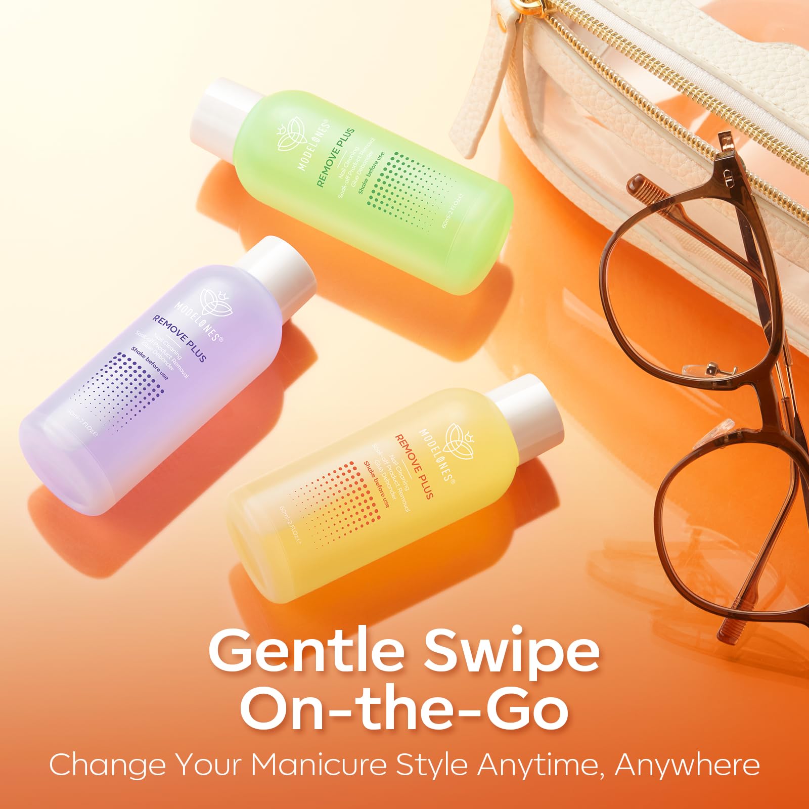 Modelones Nail Polish Remover shows easy application with minimal mess for quick coverage