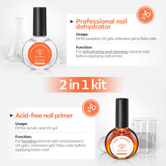 modelones nail prep dehydrator packaging showing safe, acid-free formula