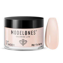 Modelones translucent nude dip powder bottle for natural, long-lasting finish