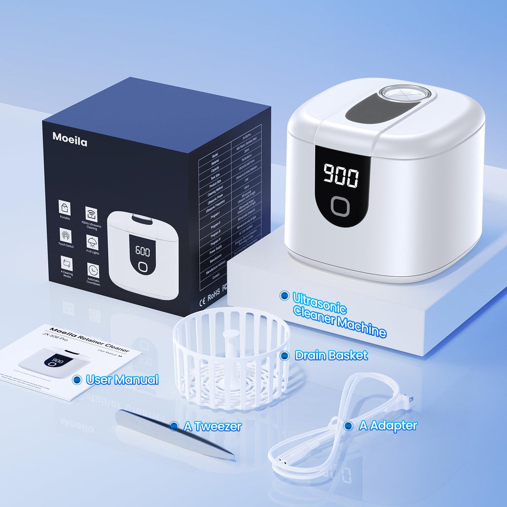 Compact and sleek design of Moeila ultrasonic cleaner