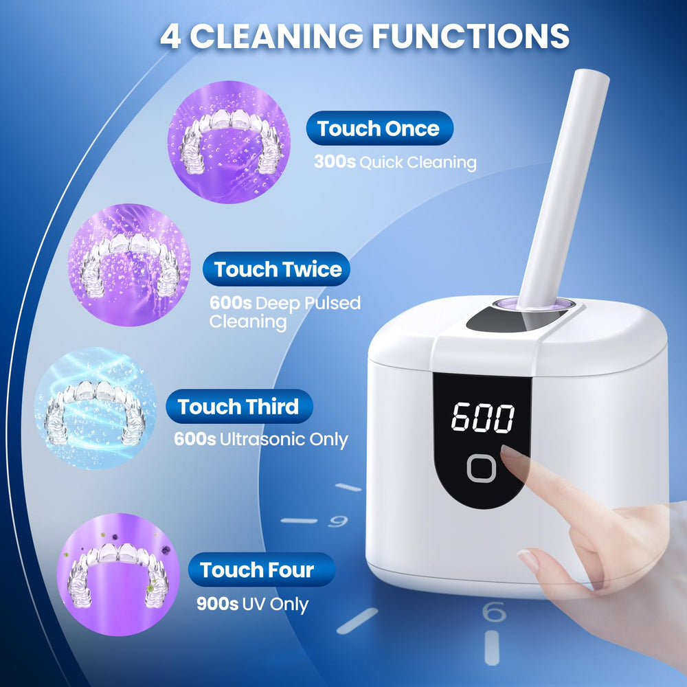 Control panel showing 4 cleaning modes