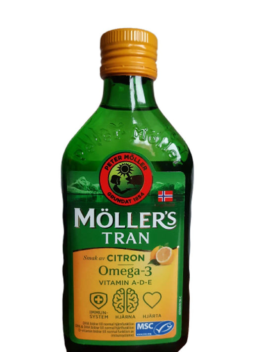 Product bottle close-up showing 250 ml capacity and citron flavor