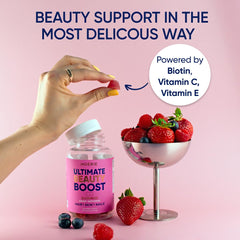 Biotin 6000mcg ingredient label for Moerie gummies
