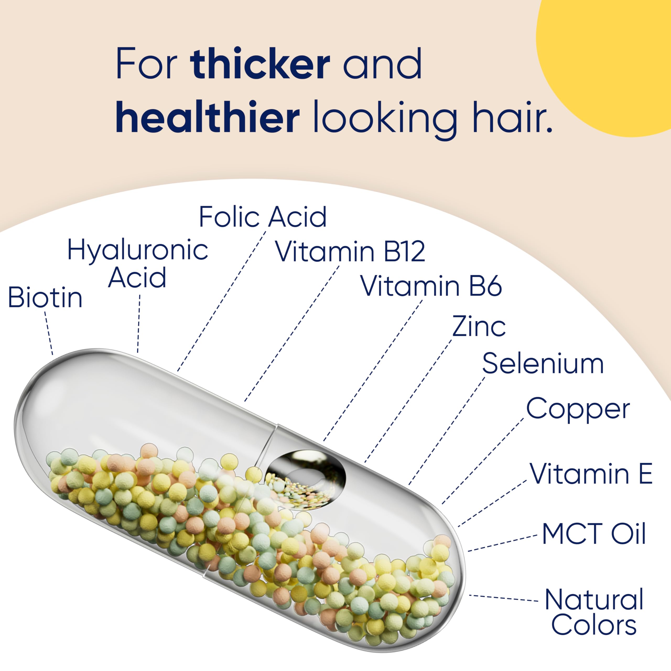 Moerie vegan capsules with transparent label and no fillers.