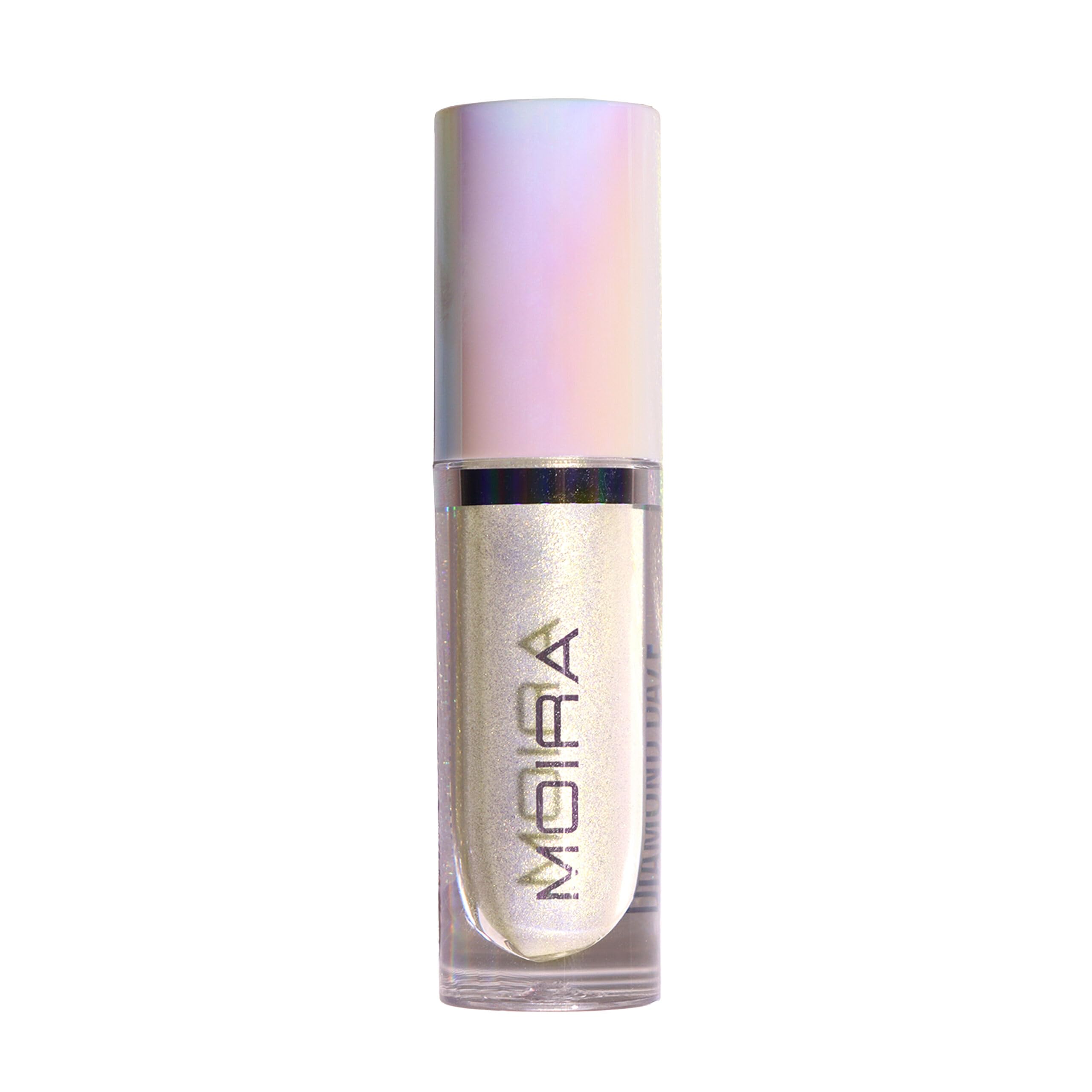 Moira Diamond Daze Liquid Shadow Absolutely on lids showcases multi-chrome shimmer for day-to-night looks