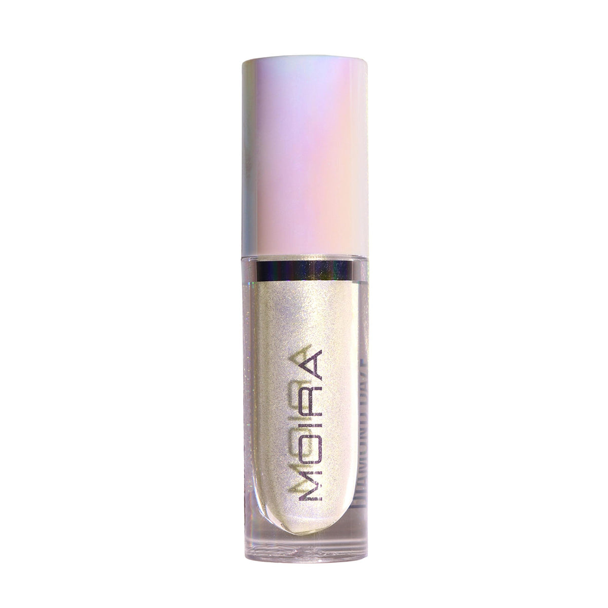 Moira Diamond Daze Liquid Shadow Absolutely on lids showcases multi-chrome shimmer for day-to-night looks