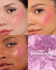 Moira Marvelous Baked Blush marble texture close-up showing silky, blendable finish