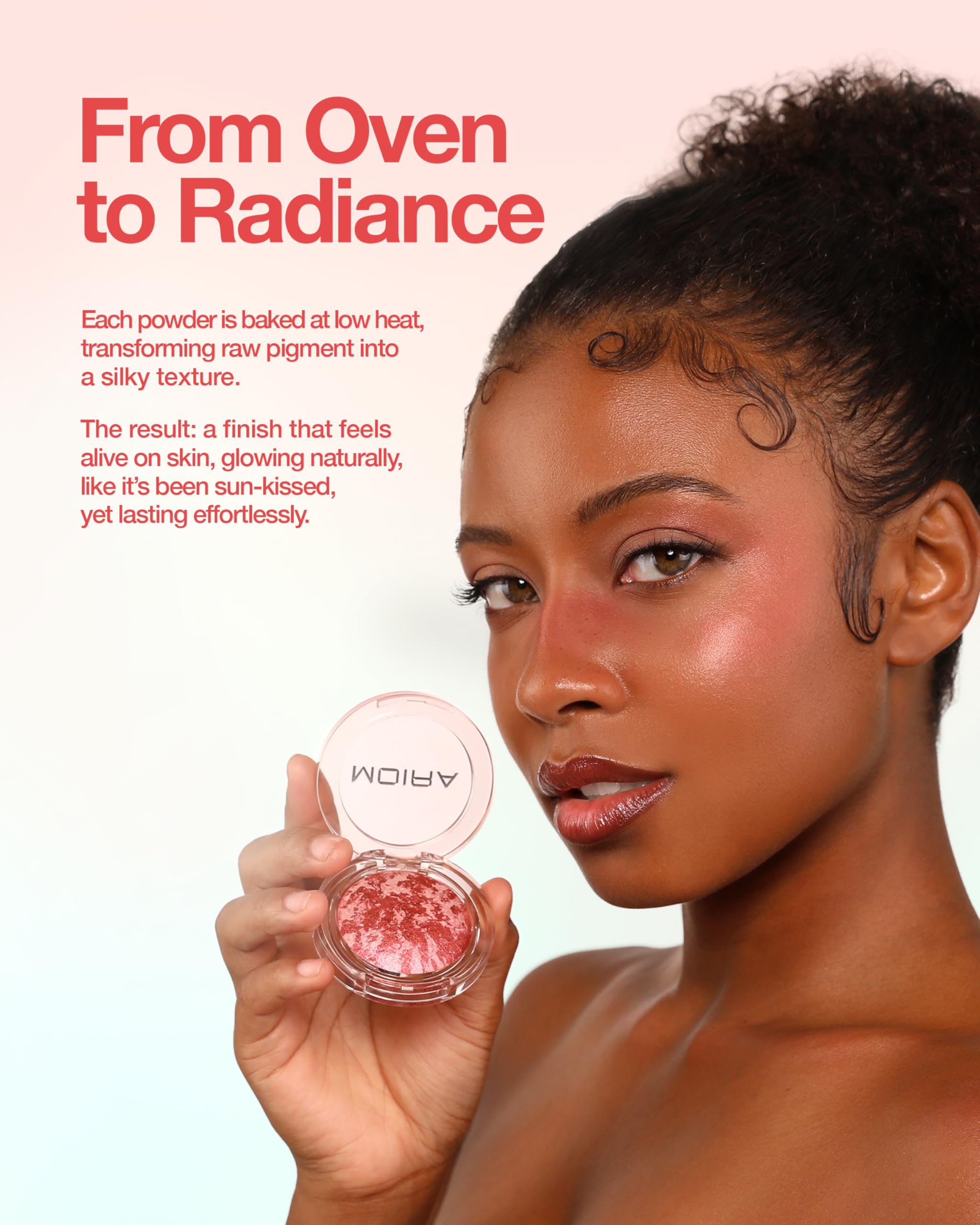 Moira Marvelous Baked Blush on the face for a natural, radiant look