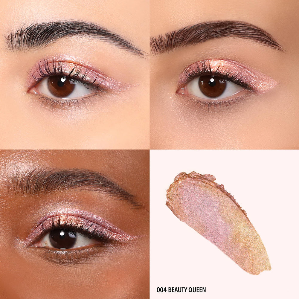 Moira Stellar Glaze Stick Shadow on eyelid for precise application and glossy finish.