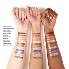 Moira Stellar Glaze Shadow 008 Frosty daylight-look close-up on shimmer color