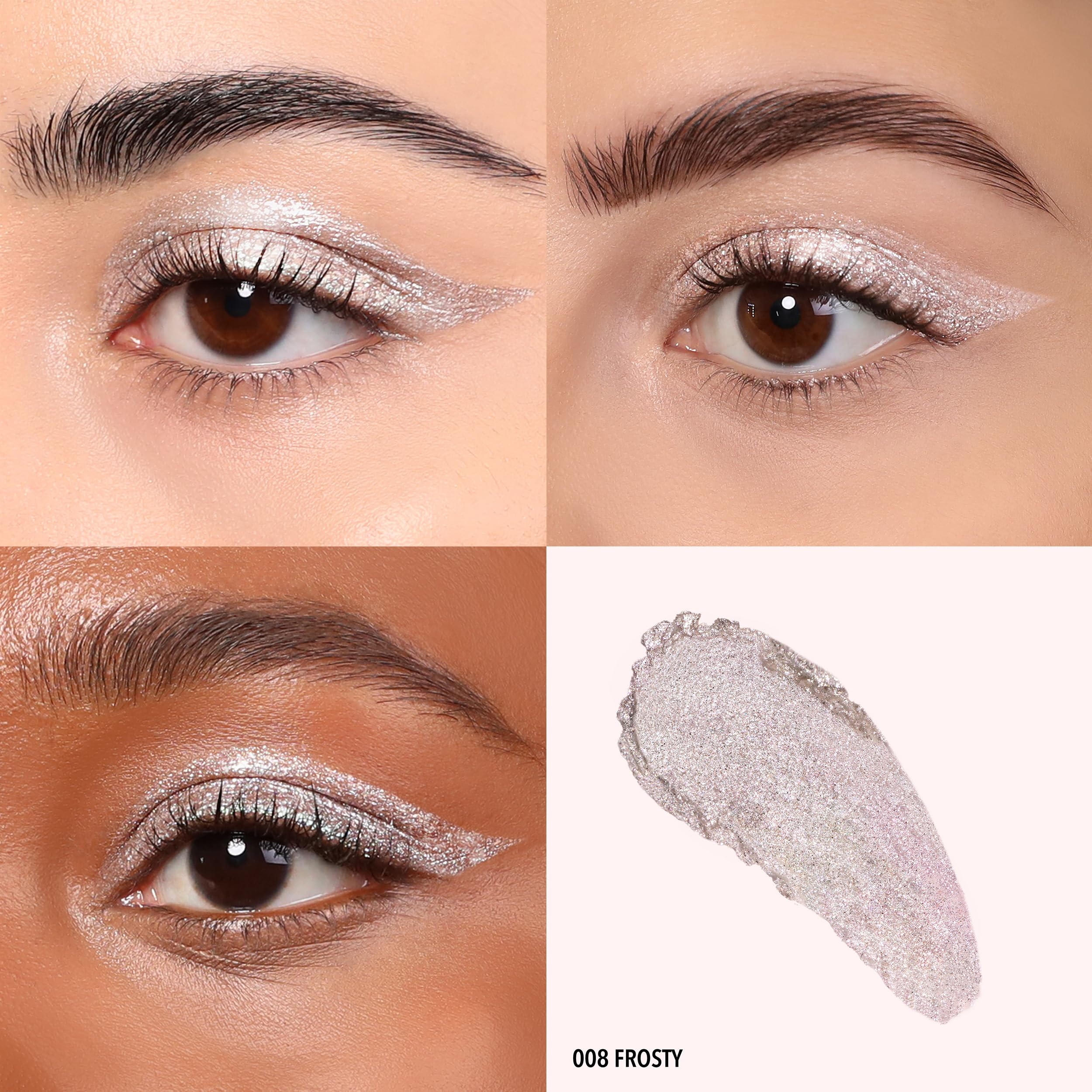 Moira Stellar Glaze Shadow 008 Frosty glide-on application for effortless blending