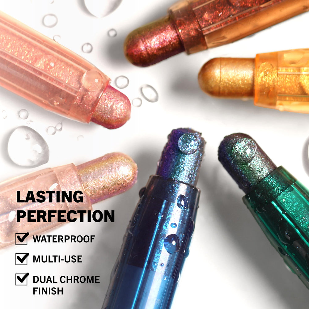 Moira Stellar Glaze Stick Shadow 011 Shes the One Precision-tip for defined shimmer.