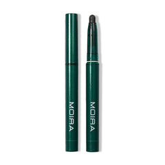 Moira Stellar Glaze Shadow swatch in Calypso Green shows shimmering, long-wearing color