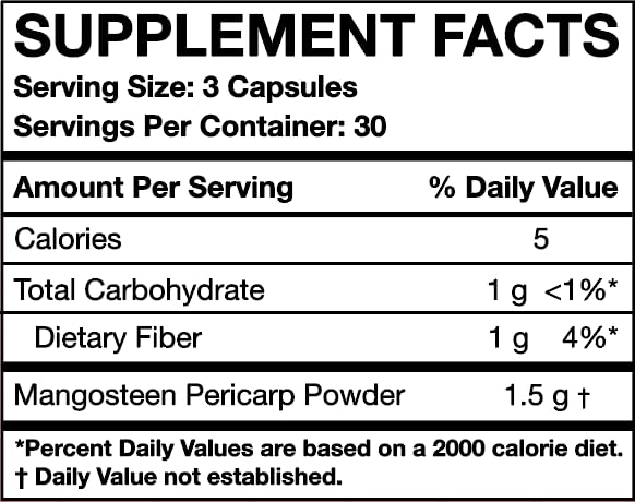 Freeze-dried mangosteen pericarp capsules image