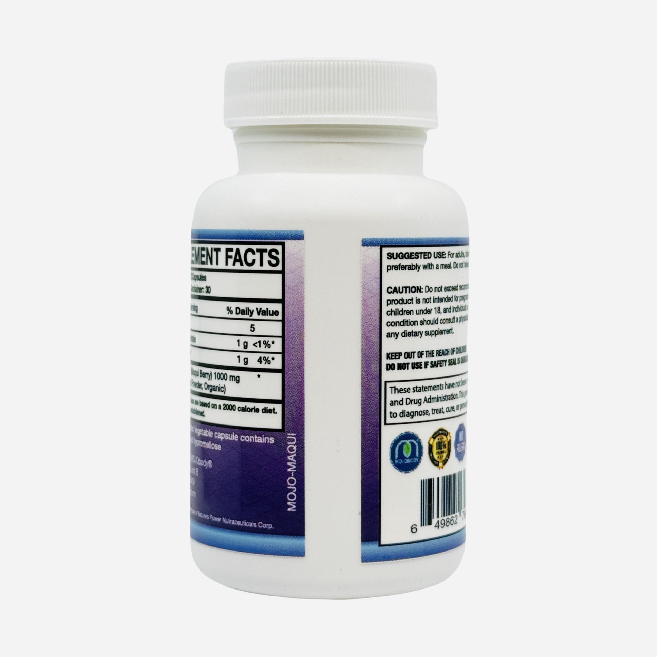 USA-made label on supplement bottle