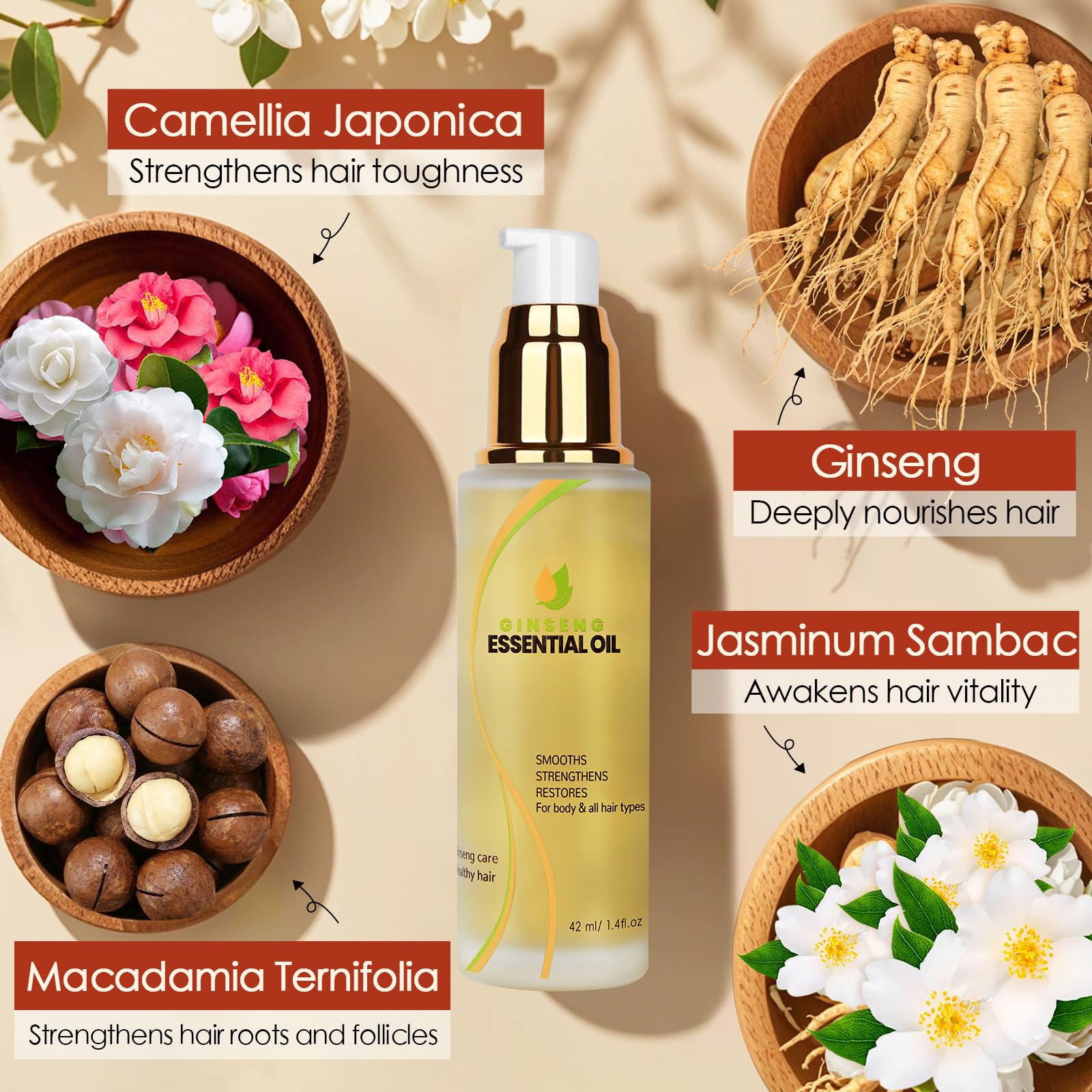 Mokasakiso Hair Oil provides heat protection during styling sessions