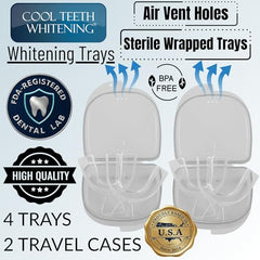 Close-up of moldable whitening trays
