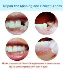 Shape and place a temporary tooth using melted beads