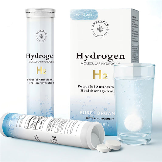 Front view of Molecular Hydrogen Water Tablets with Magnesium 8 PPM (60 tablets)