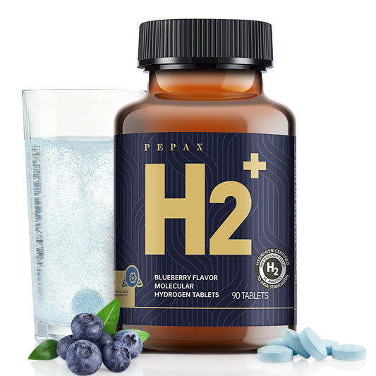 Bottle of molecular hydrogen tablets with magnesium
