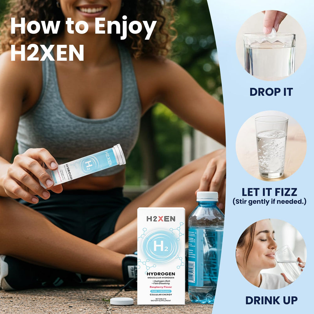 Hydrogen tablets with magnesium for cellular energy