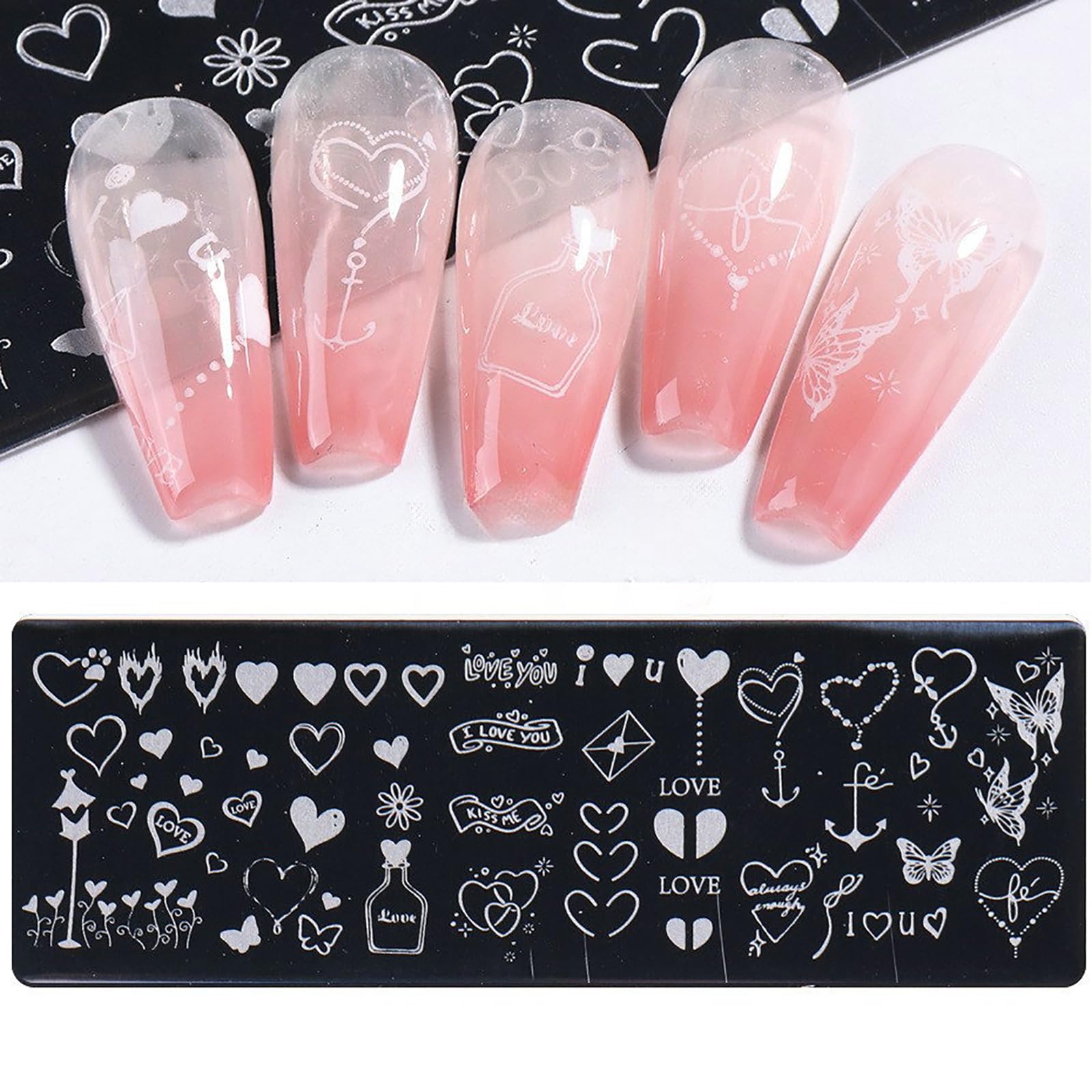 MOLILON bow design nail stamps for cute accents