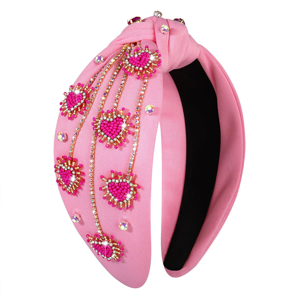 MOLOCH Valentine heartheadband with rhinestones adds subtle sparkle for special occasions.