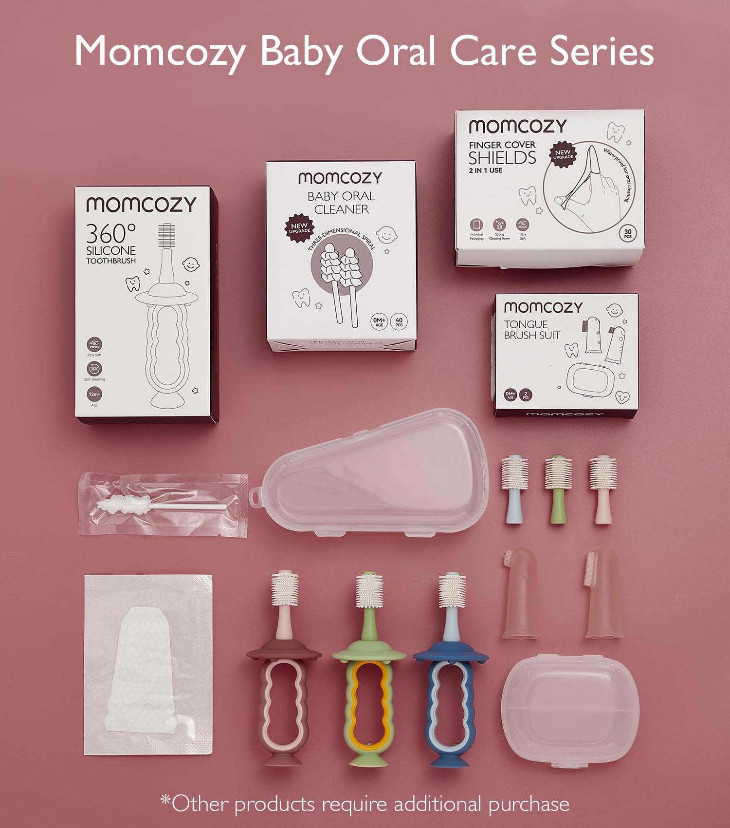 On-the-go Momcozy infant oral care product image