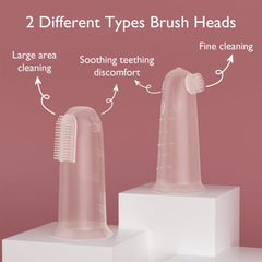 Two brush heads included for large-area and fine cleaning