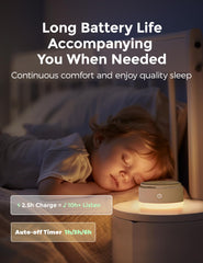 Momcozy nursery-use scene suggests gentle nighttime routines with soothing soundscape