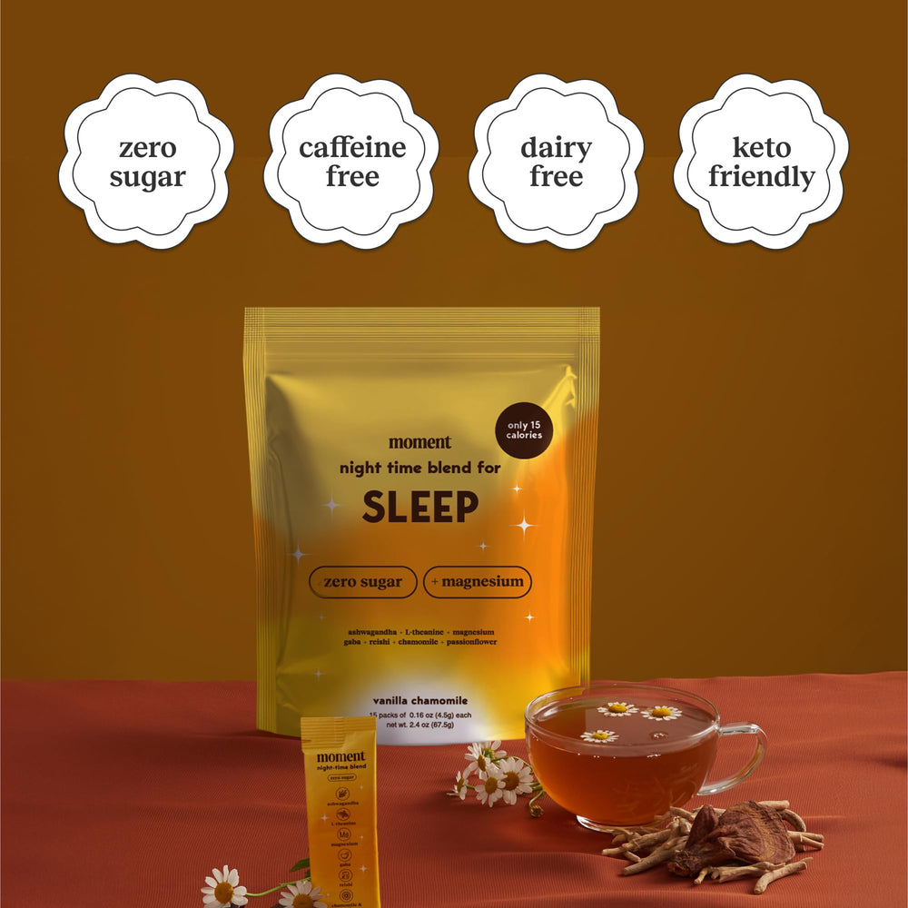 Reishi mushrooms and adaptogens in Moment Sleep Tea