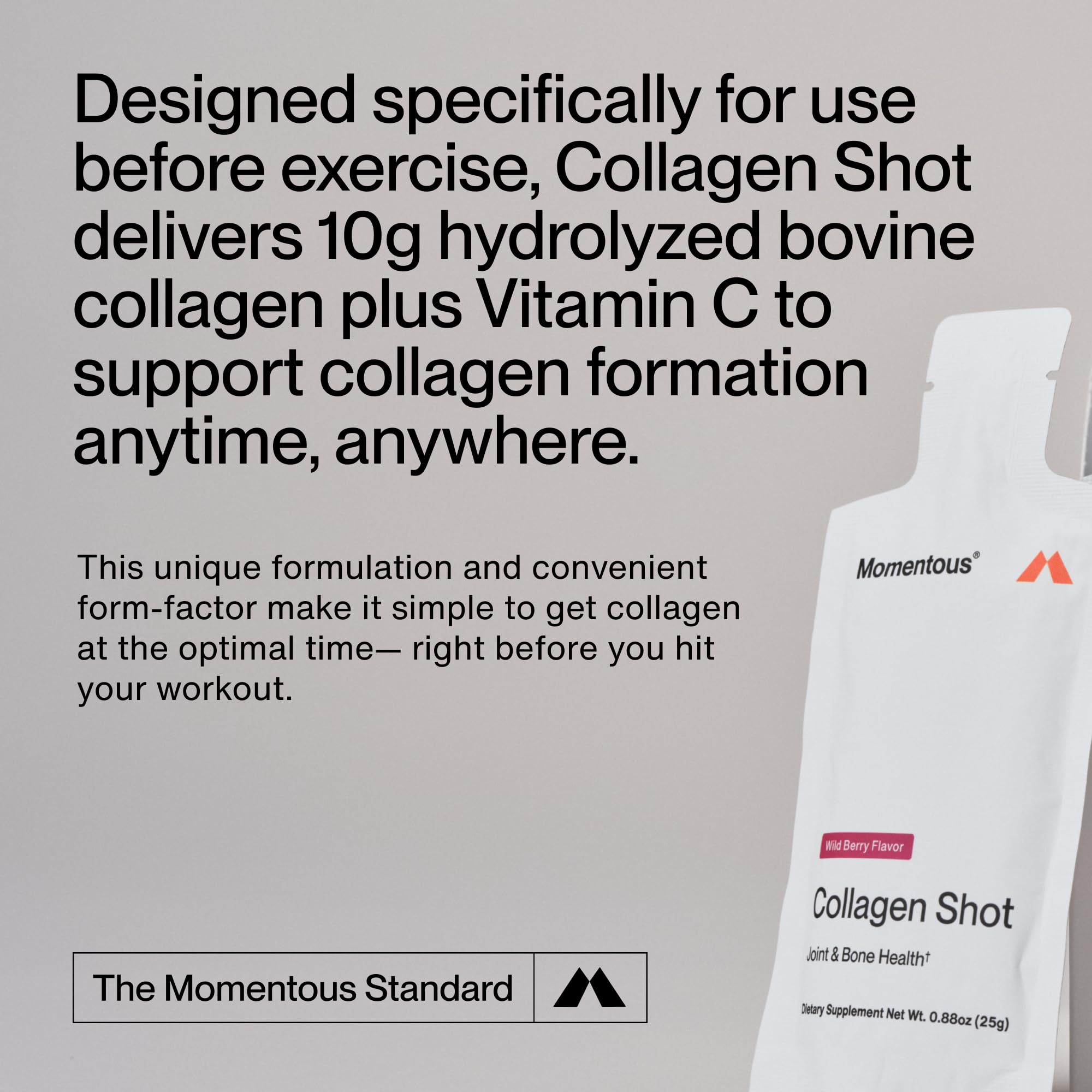 NSF Certified for Sport badge on Momentous packaging