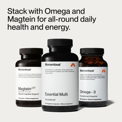 Momentous Essential Multivitamin athlete-use scene shows performance-oriented daily support
