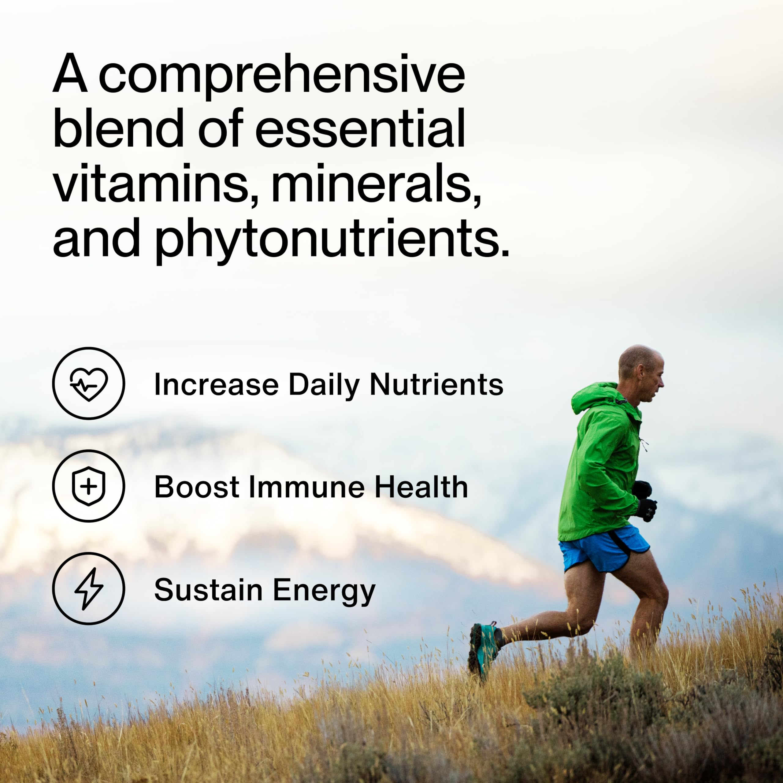 Momentous multivitamin bottle label highlighting GMO-free and gluten-free claims