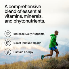 Momentous multivitamin bottle label highlighting GMO-free and gluten-free claims