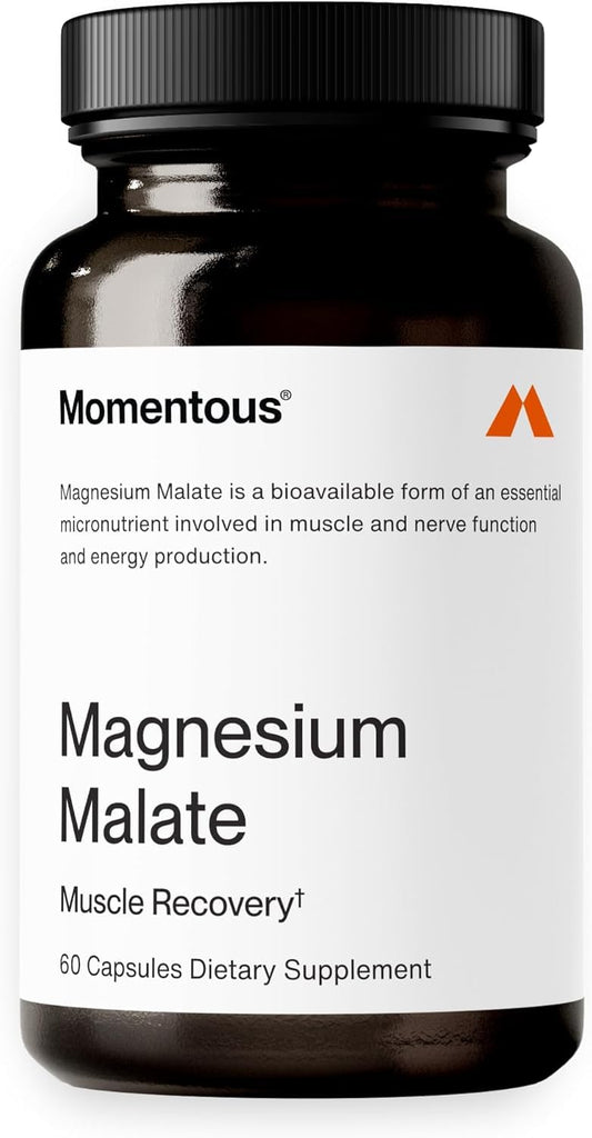 Momentous Magnesium Malate bottle and label with 60 capsules