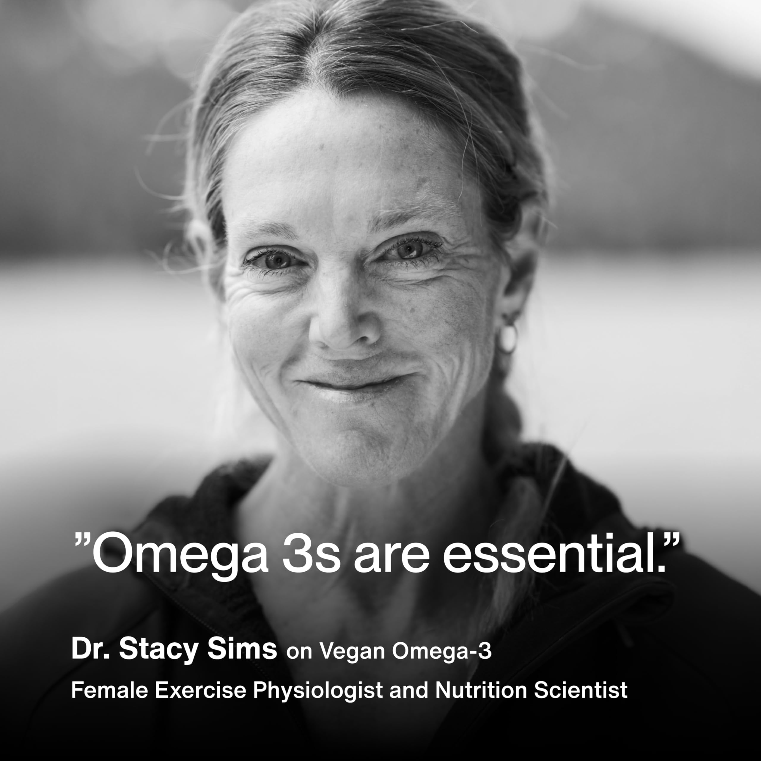 Close-up of Momentous Vegan Omega-3 label and capsules