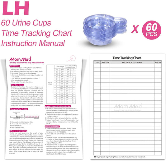 60 collection cups included with MomMed LH60 kit