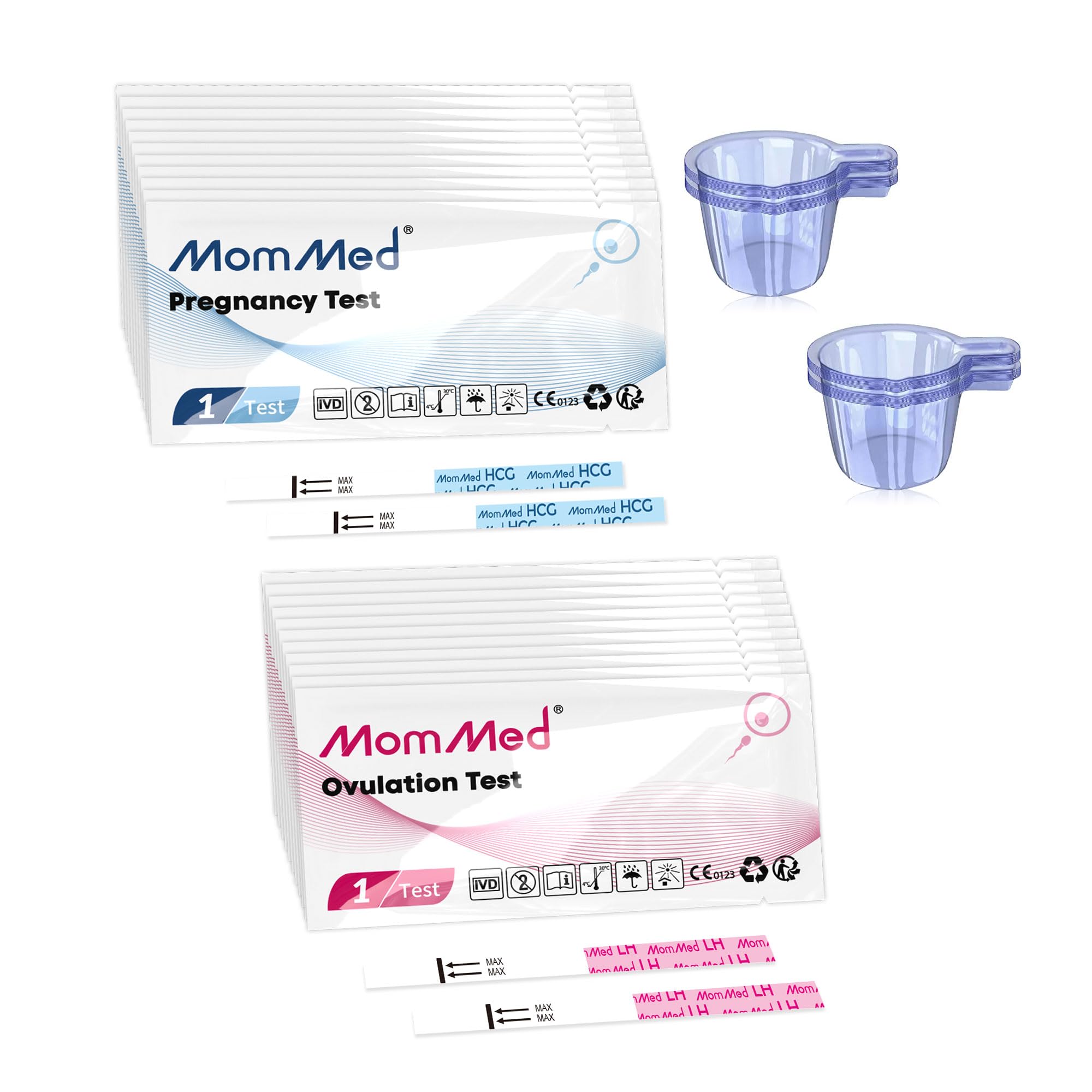 125 urine cups included in the MomMed kit