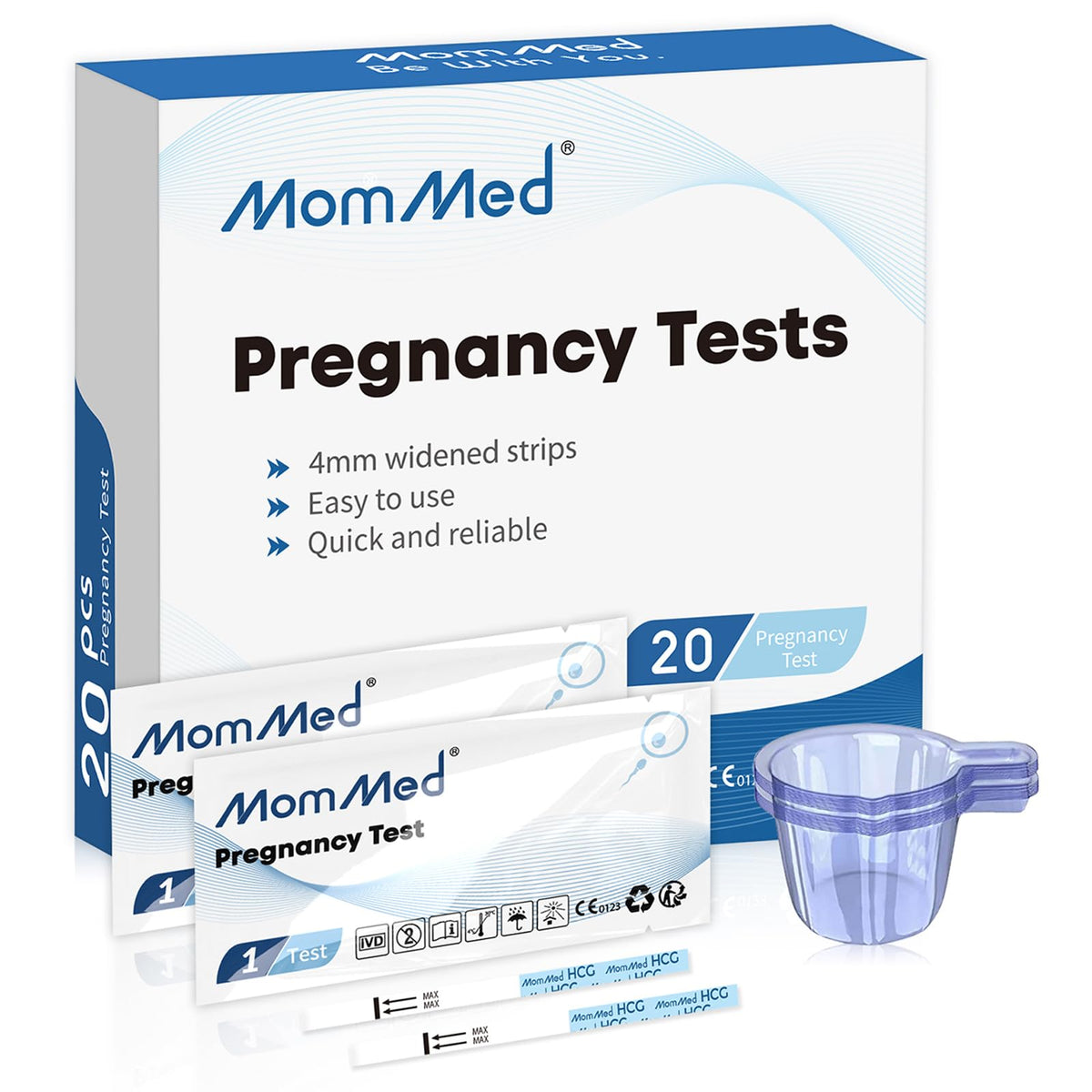 MomMed pregnancy test strips kit – 20 HCG tests
