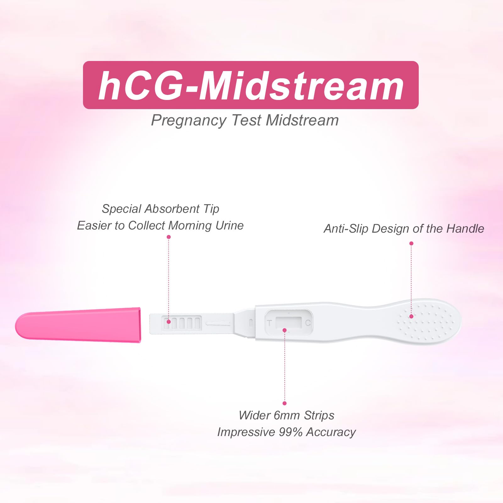 Pregnancy test strip magnified
